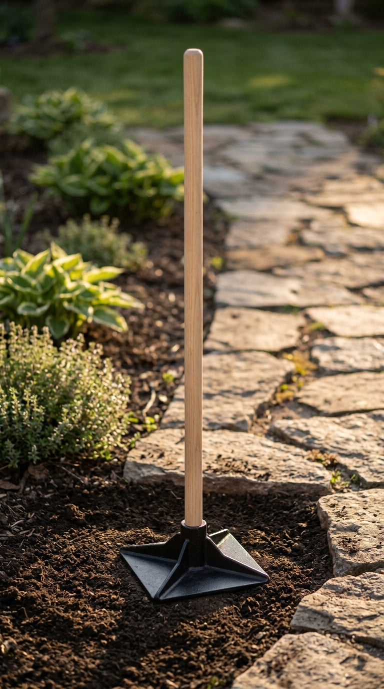 True Temper 8 x 8-inch wood handle tamper